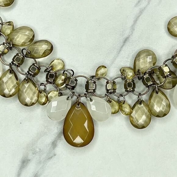 Chico's Gold Tone Faceted Beaded Long Necklace - Picture 7 of 10